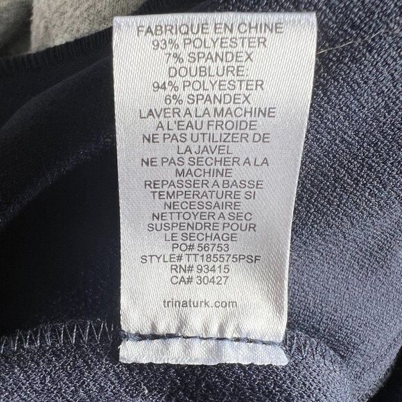 Trina Turk Shalay Textured Ponte Blue Sleeveless Dress Size 2 - Picture 7 of 7